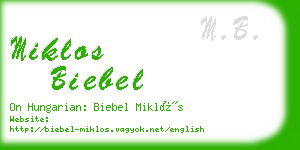 miklos biebel business card